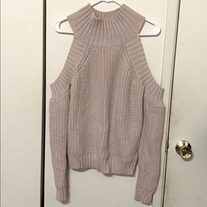 Pink Turtleneck Open Shoulder Knit size S